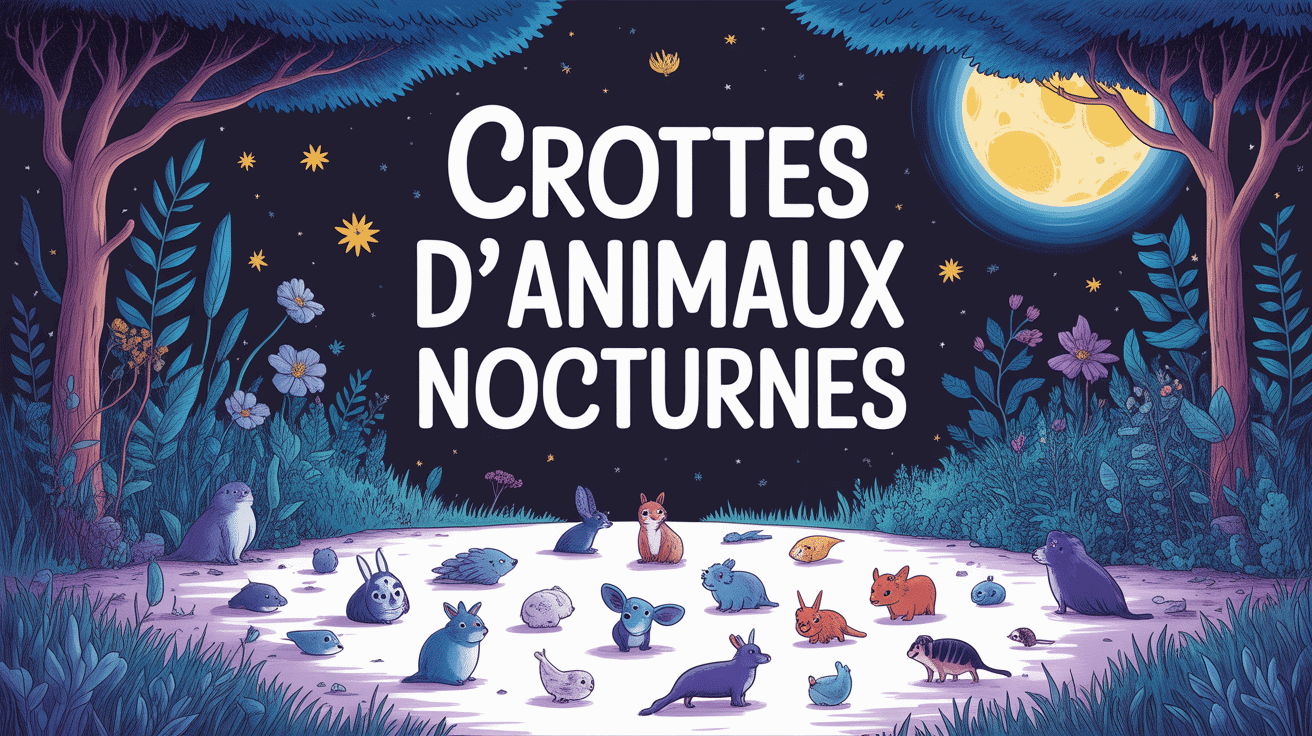 illustration jardin nocturne crottes d animaux nocturnes