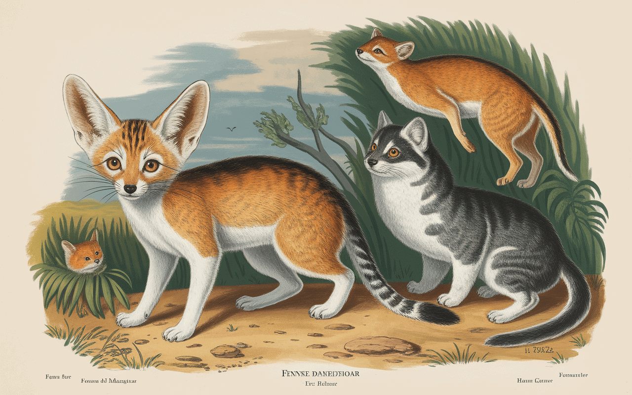 mammiferes animaux en f fennec fossa fouine furet fourmilier