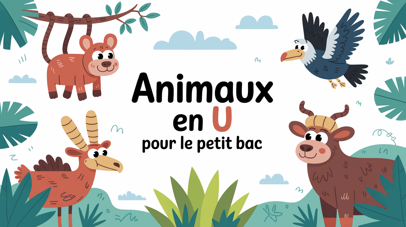 Illustration animaux en U