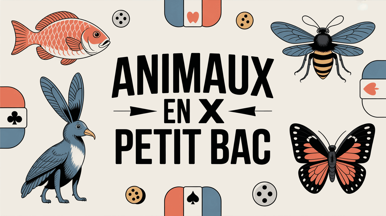 Illustration animaux en X pour petit bac