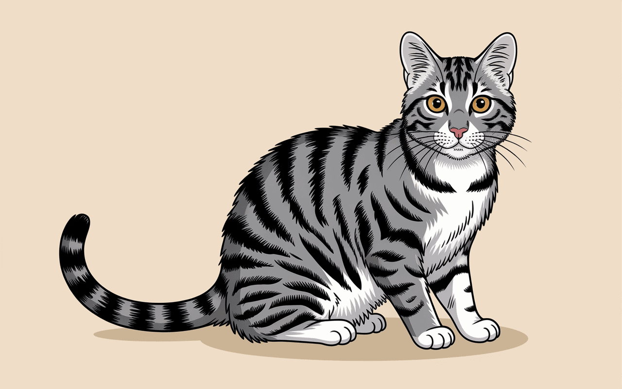 Caractéristiques physiques des chats gris tigrés