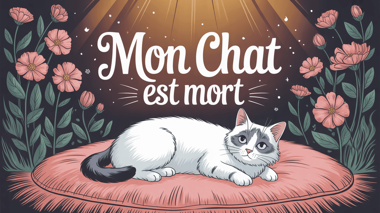 chat mort illustration artistique