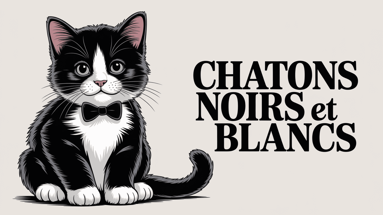chaton noir et blanc tuxedo
