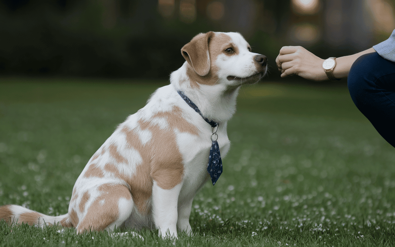Chiot berger australien en apprentissage