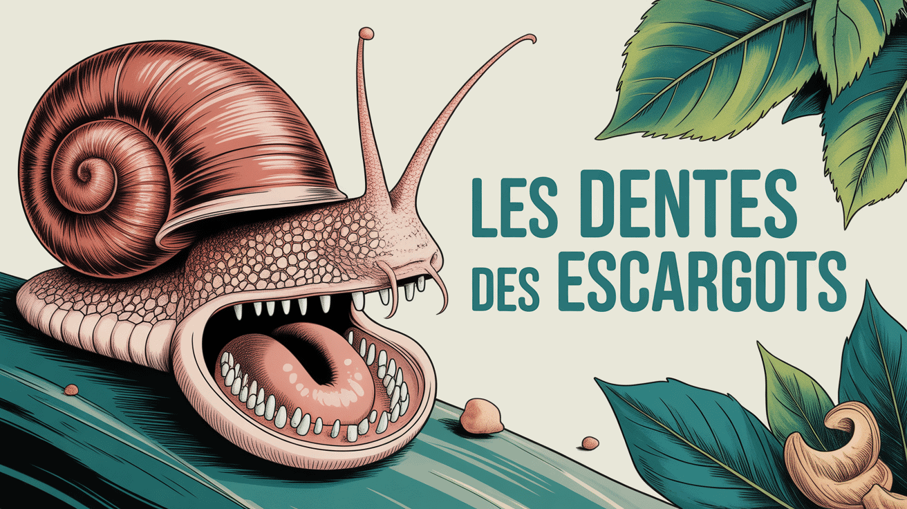 Illustration escargot géant et structure dentée