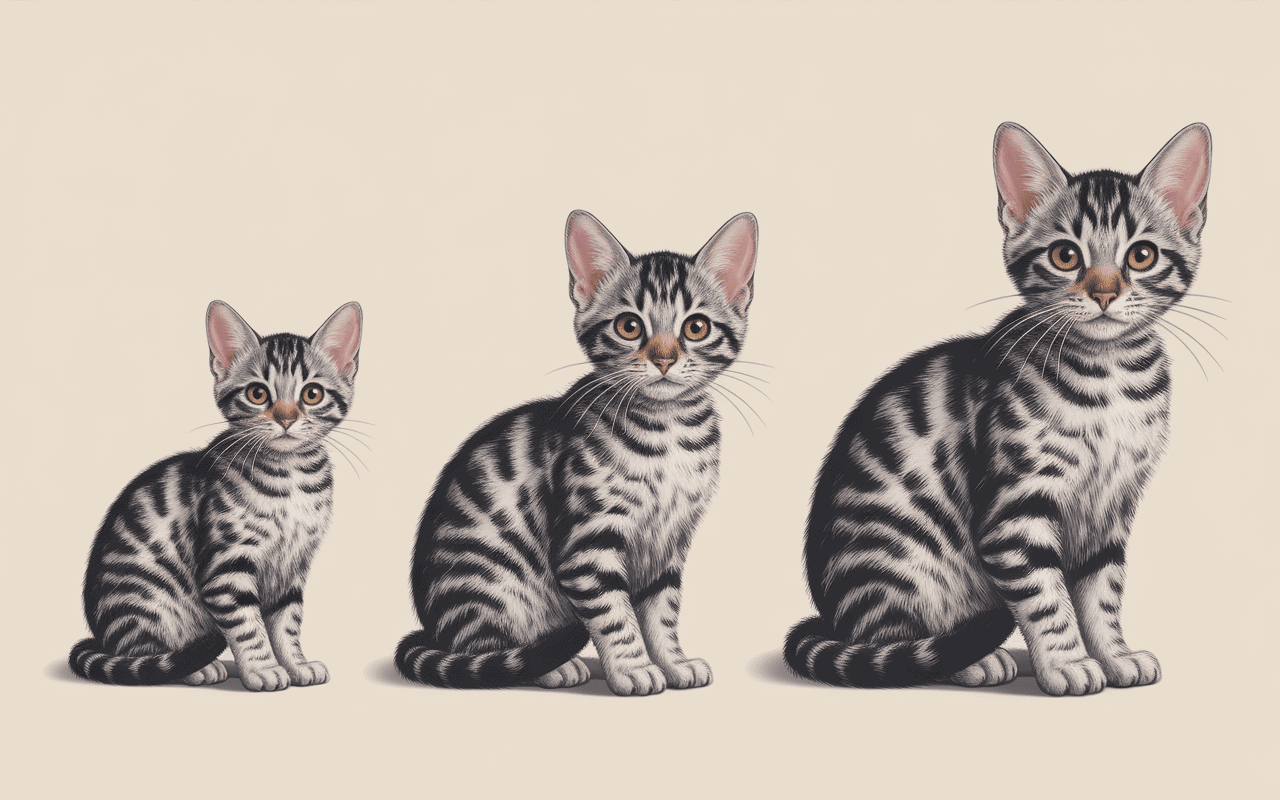 Progression pelage chaton poils longs et courts