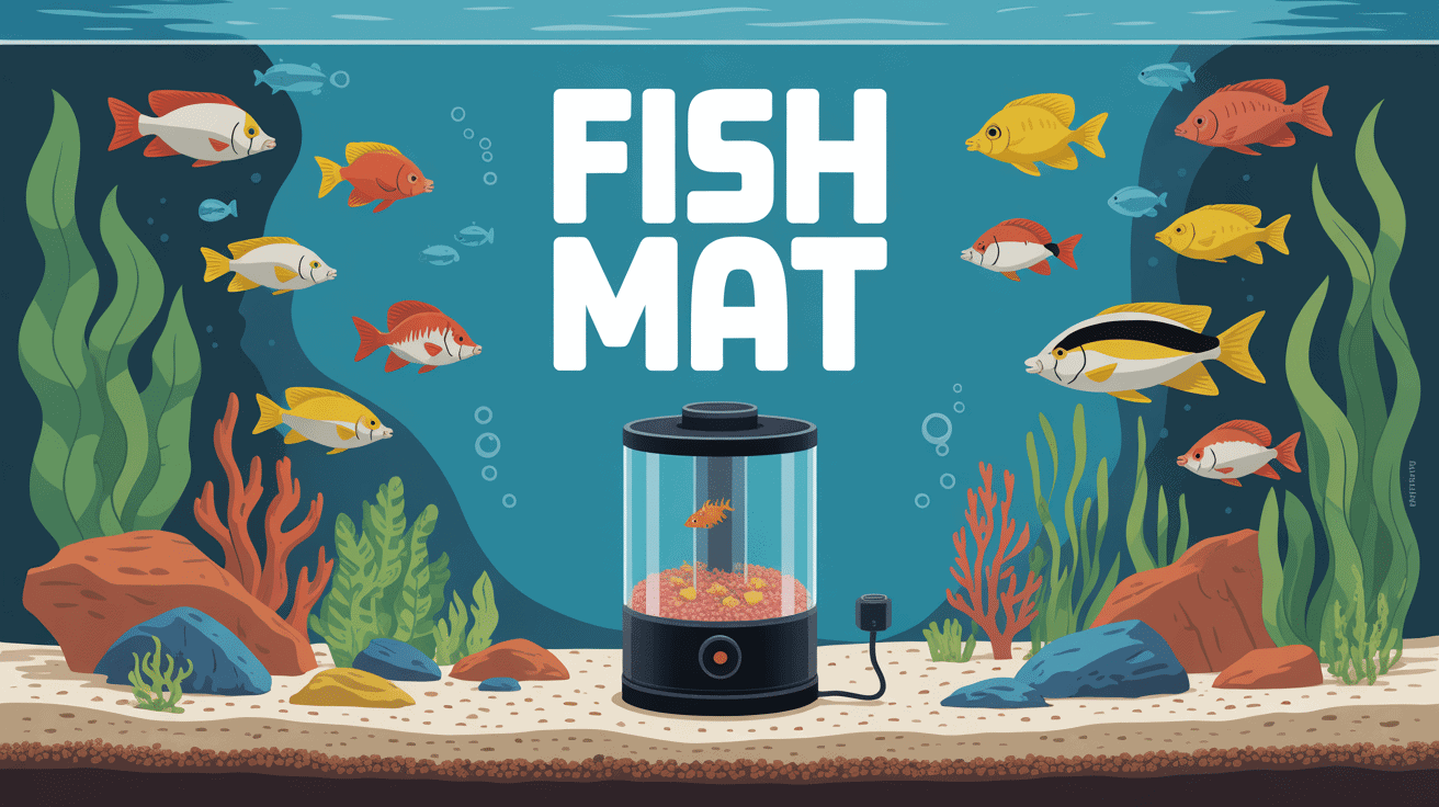 Distributeur automatique fish mat sur aquarium