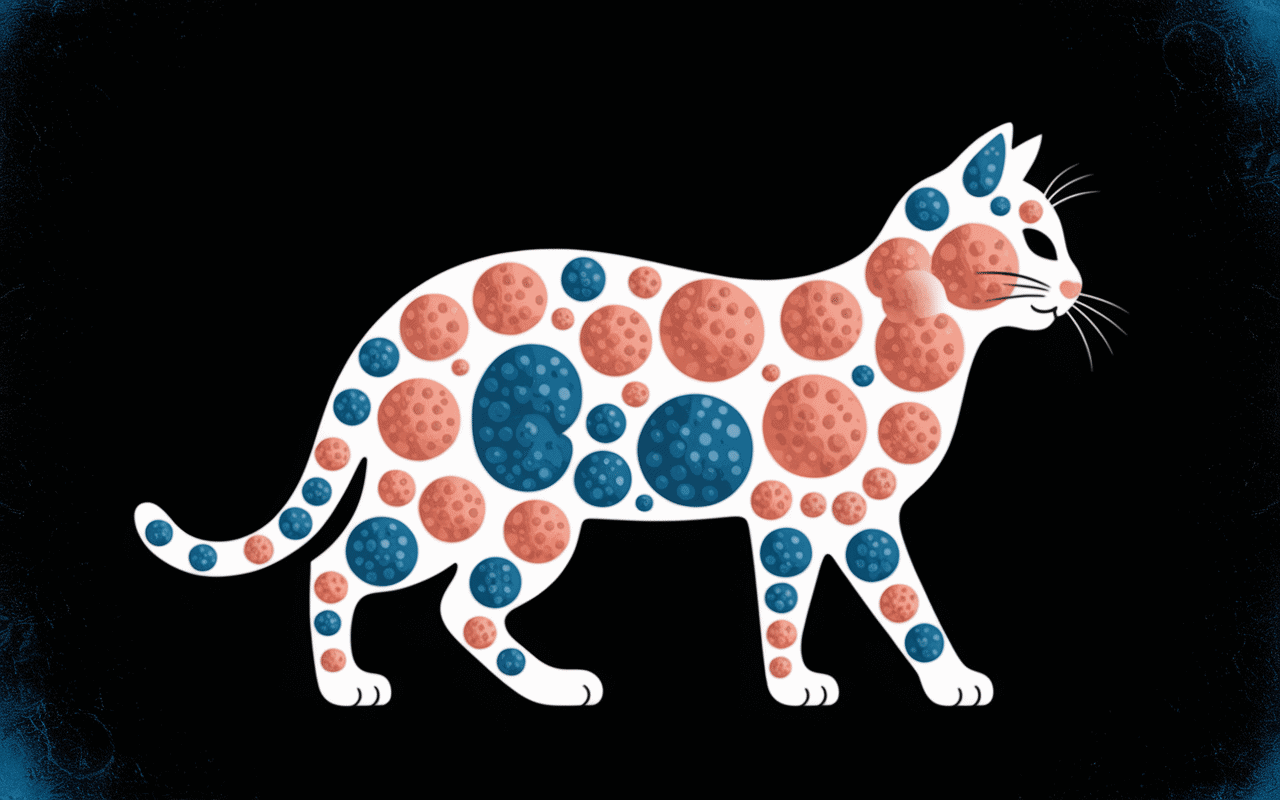 schéma génétique du pelage noir et blanc