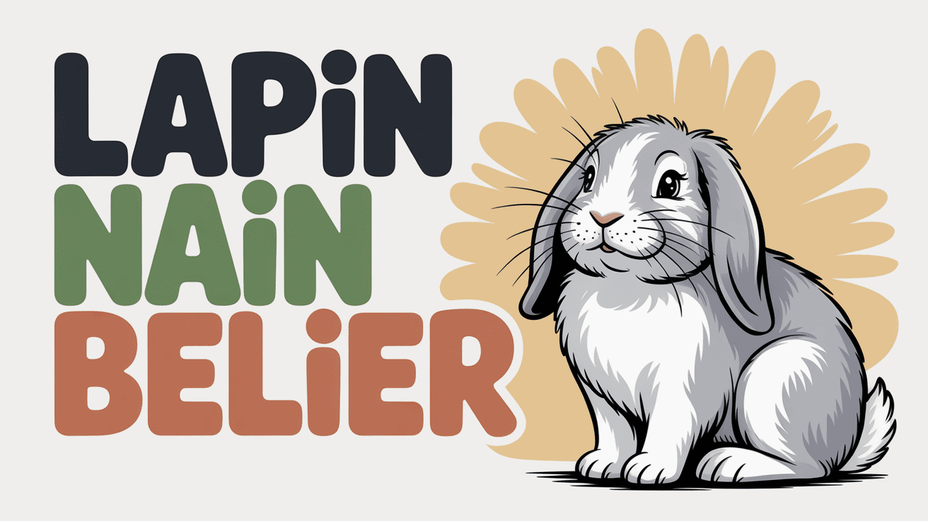 Adorable lapin nain aux oreilles tombantes