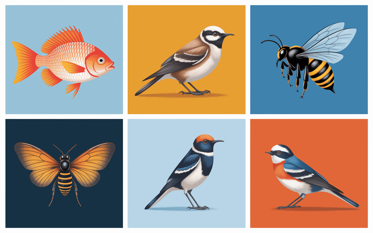 Tableau animaux en X petit bac