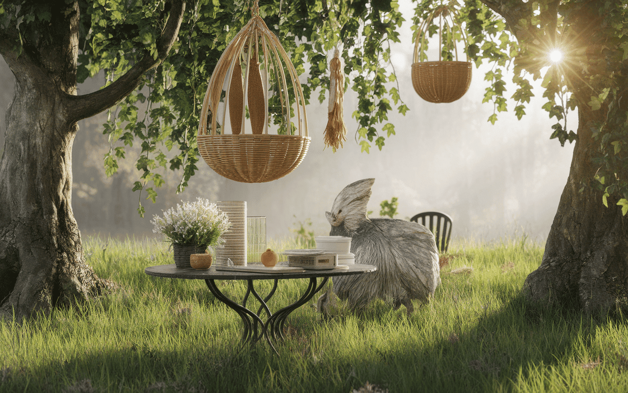 Pic épeiche au jardin avec mangeoire