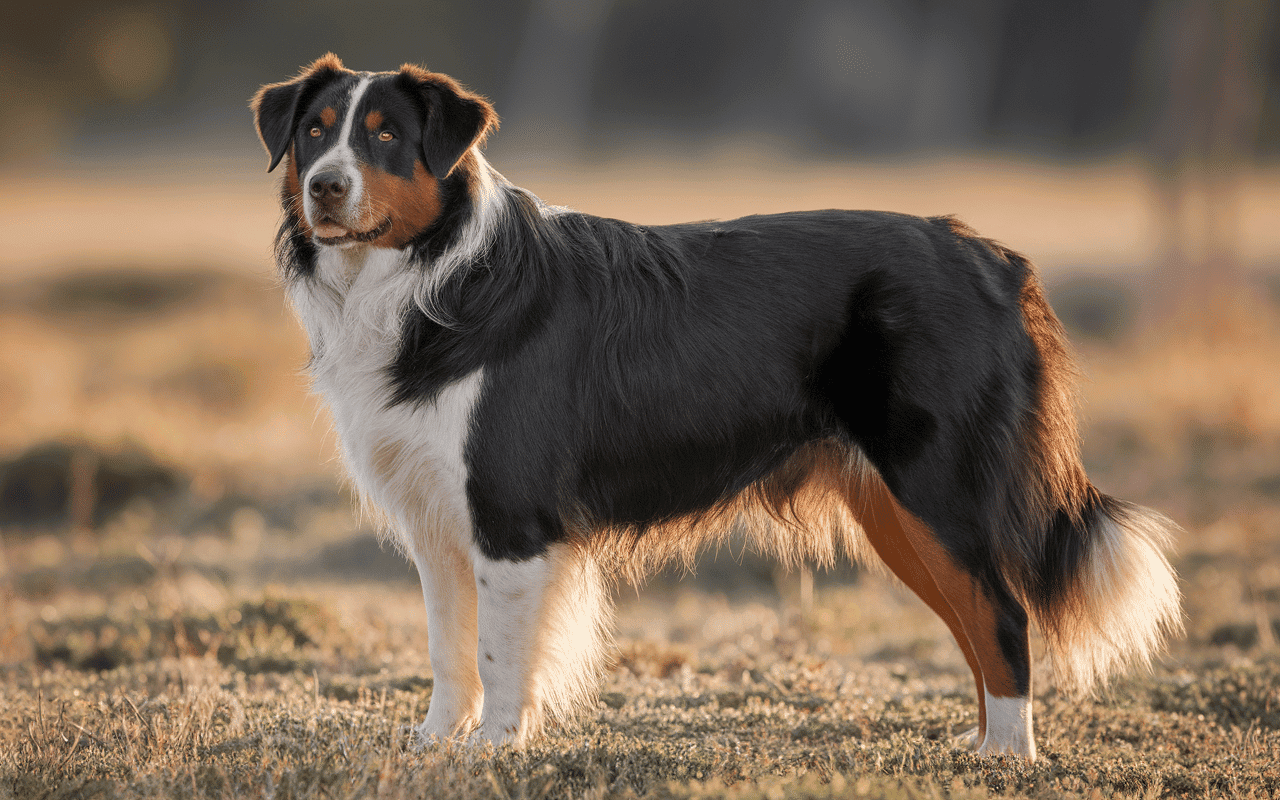 Pelage berger australien rouge tricolore