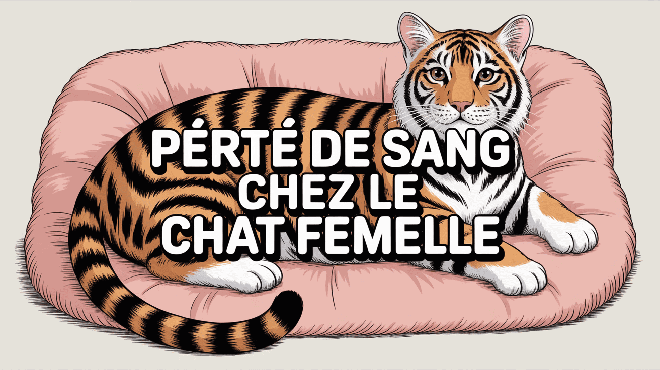 Illustration perte de sang chat femelle