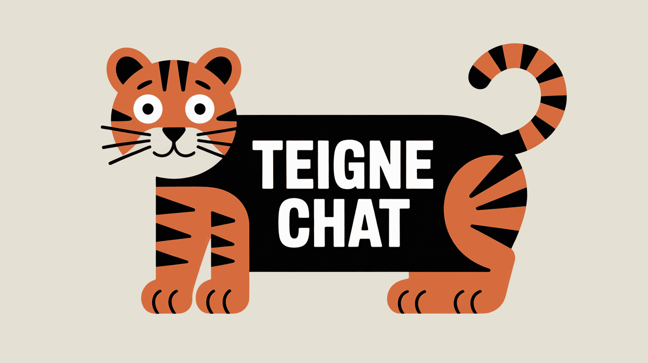 Chat avec teigne, zones dépilées