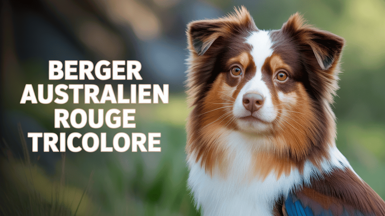 Portrait berger australien rouge tricolore