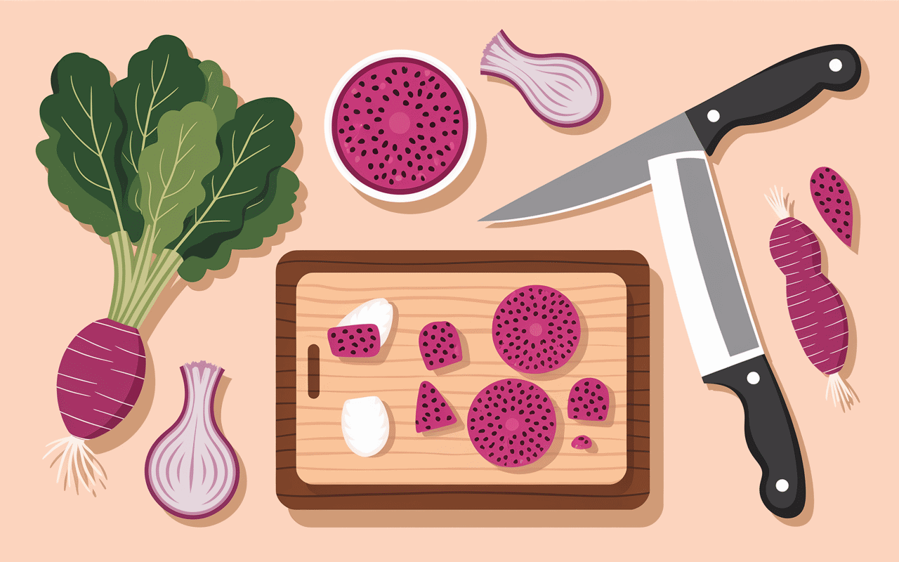 Préparation radis pour chien