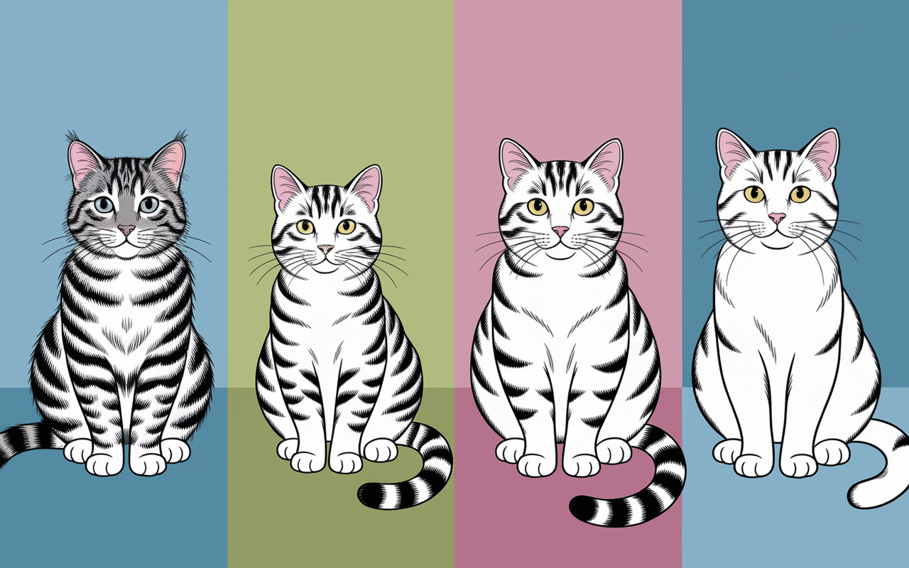 Races de chat à poil long illustrées