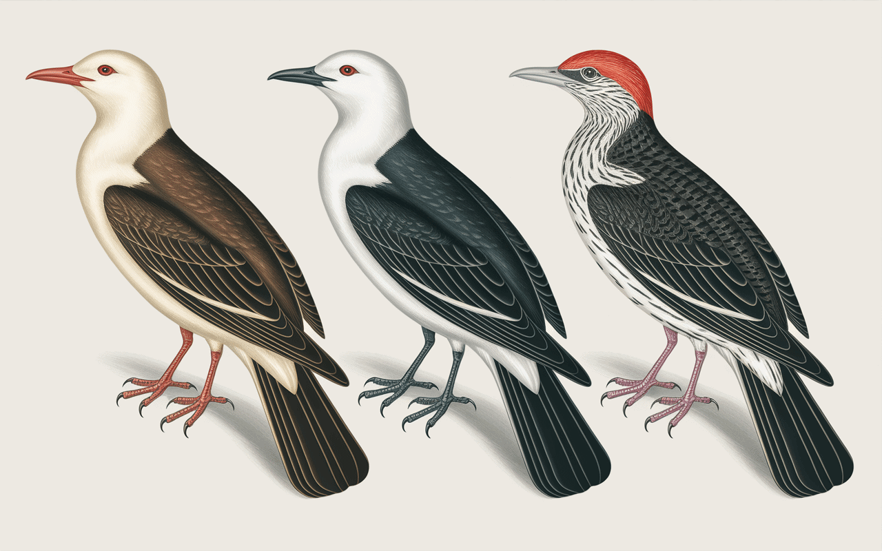 Comparaison pic épeiche mâle femelle juvénile