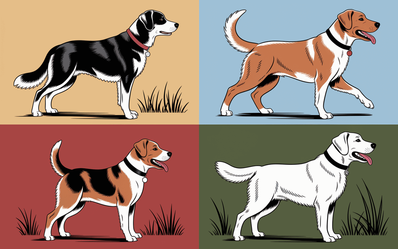 Différents types de chiens de chasse