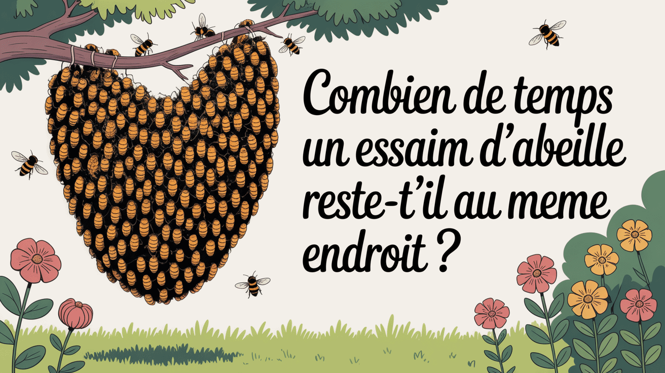 combien de temps reste un essaim d'abeille posé dans un jardin