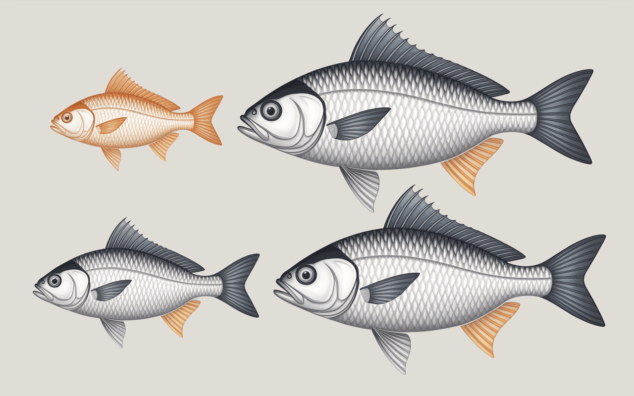 diagramme cycle de vie poisson d'argent larve