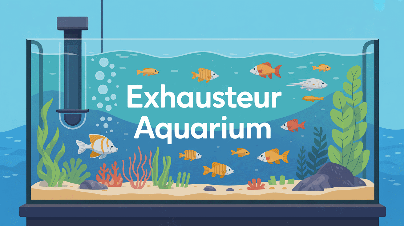 Exhausteur aquarium dans bac avec poissons et plantes