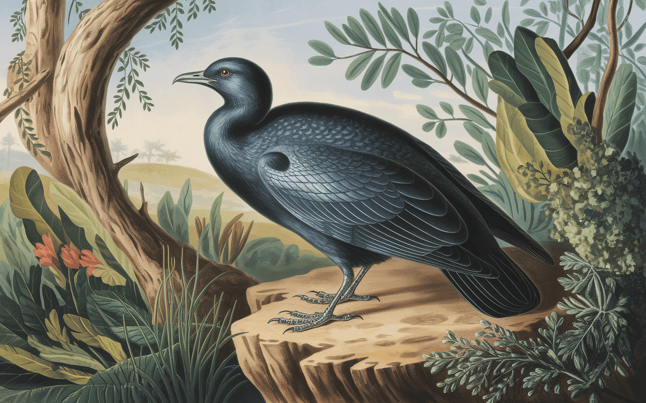 faisan noir reconnaissable dans son habitat forestier