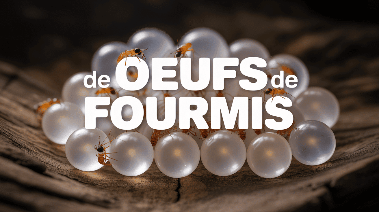 Macro photo d'oeufs fourmis avec ouvrières