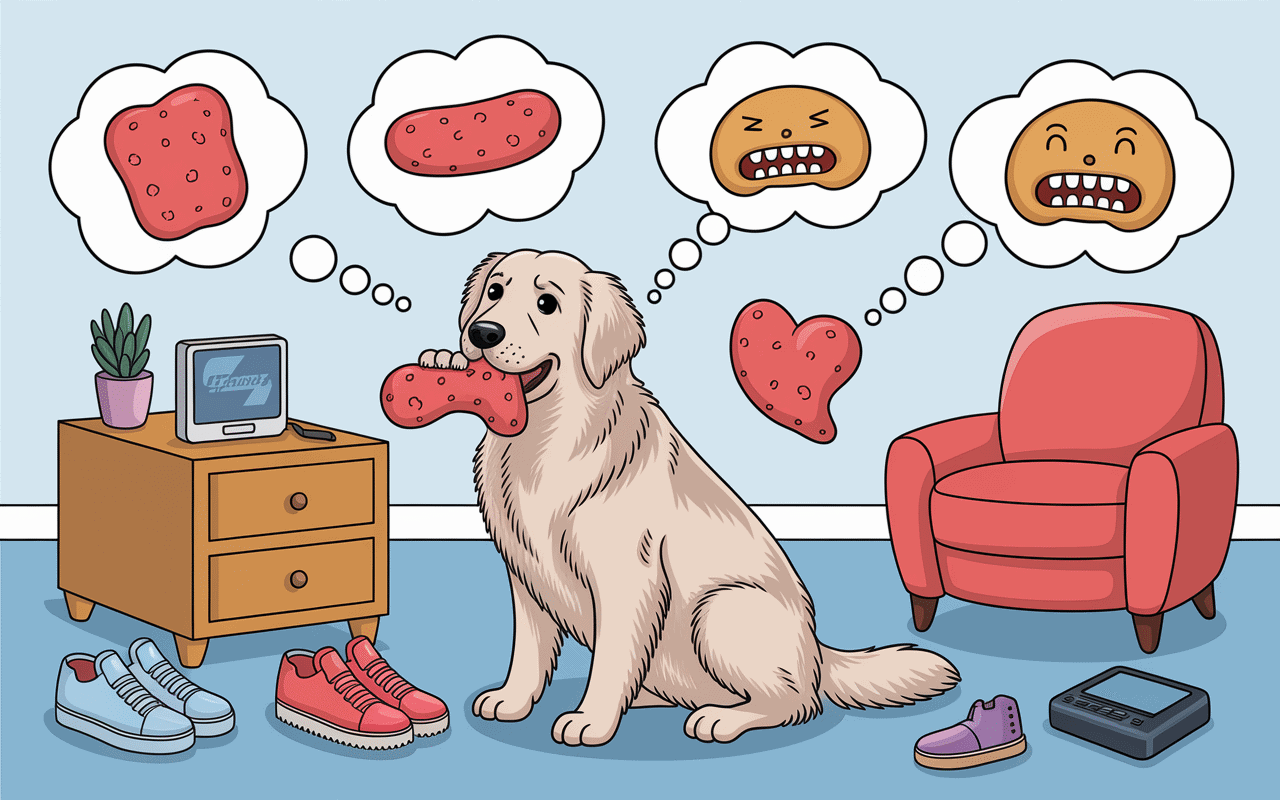 jusqu'à quel âge un chien détruit causes chiot golden