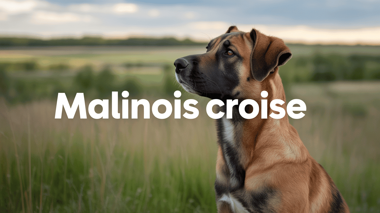 malinois croisé paysage prairies