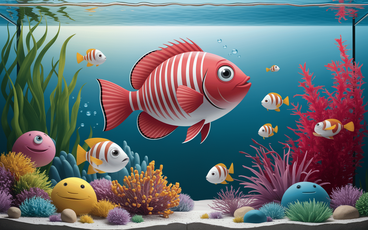 Poisson rouge illustrant nom pour un poisson