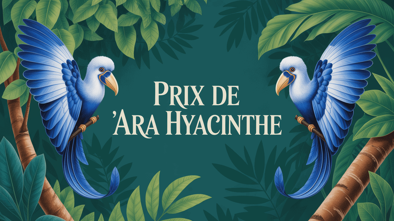 prix ara hyacinthe ara bleu ailes déployées foret