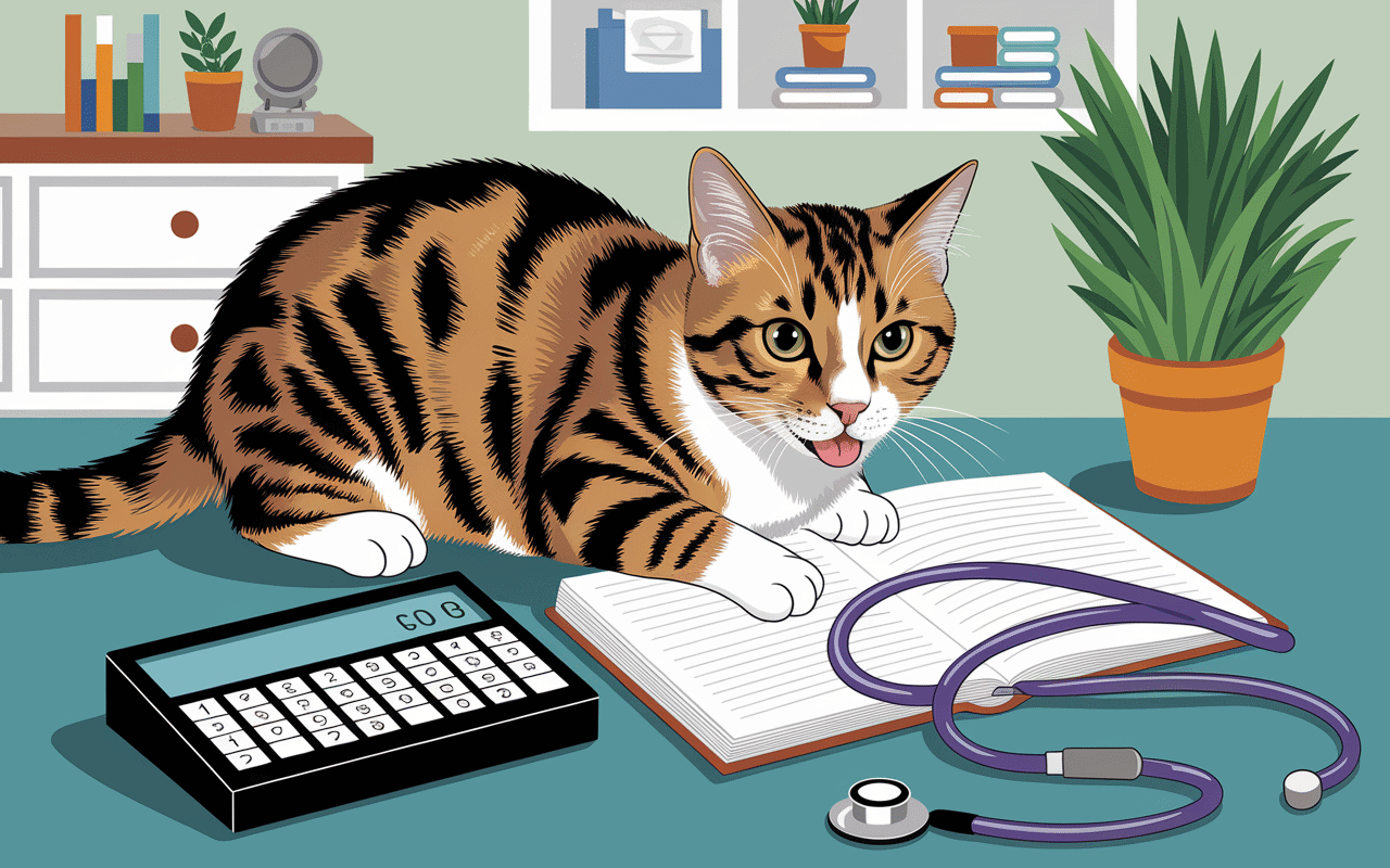 Chat qui maigrit mais mange, côtes visibles, balance, carnet de santé