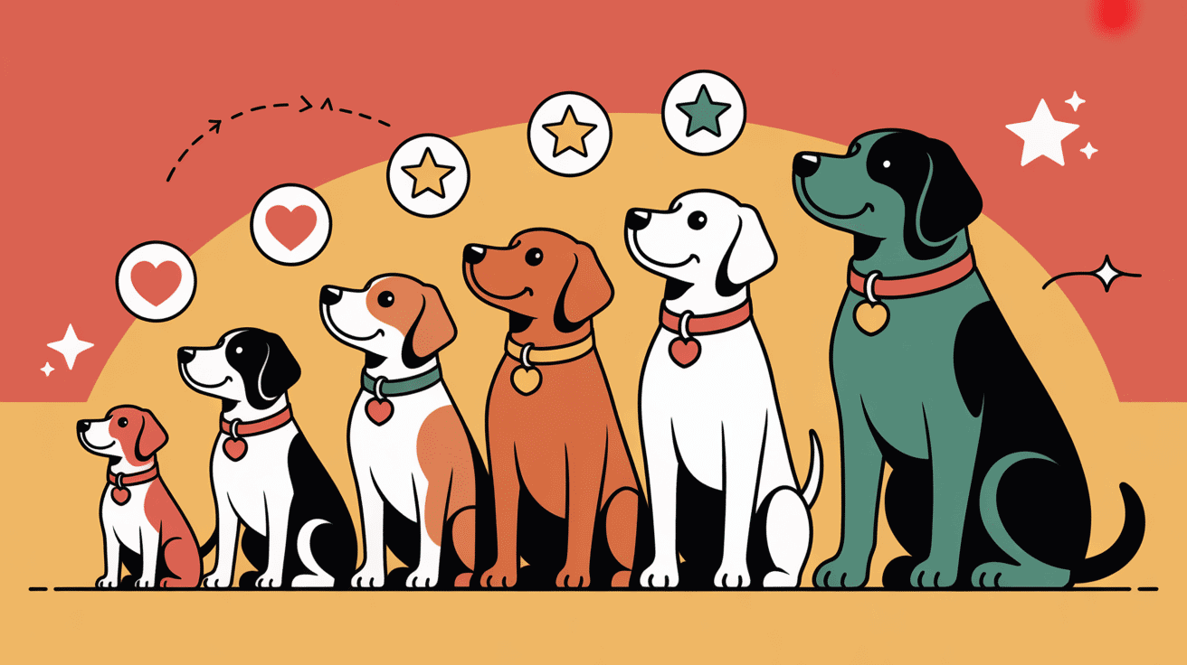 Tailles et caractères races de chiens italiens alignés