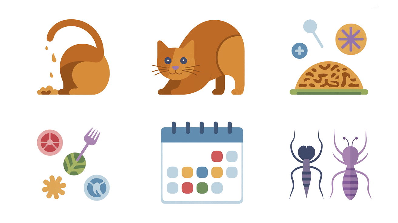 Causes mon chat perd ses poils icônes éducatives