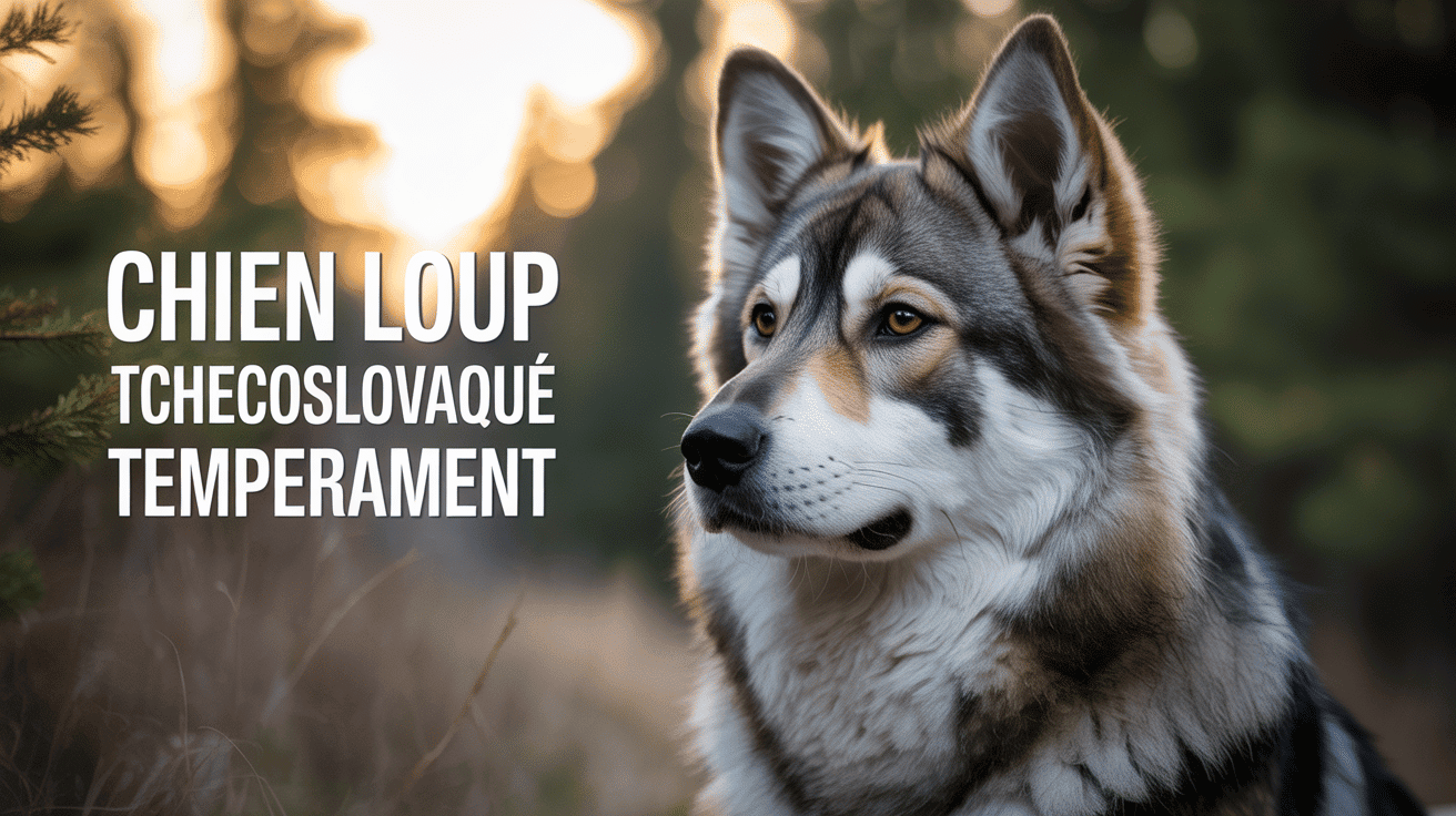 chien loup tchecoslovaque caractère portrait forêt