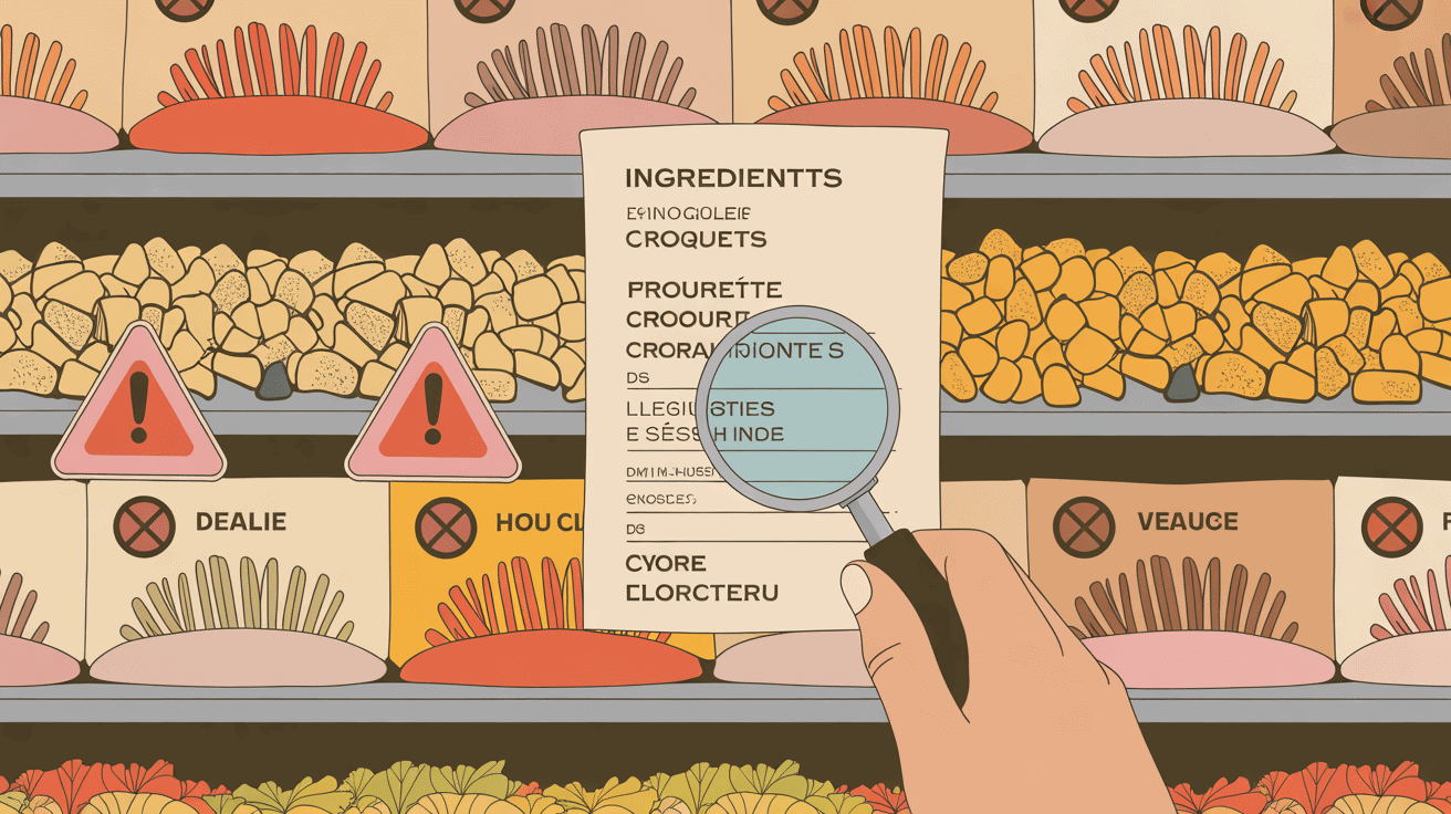 Croquette chien à éviter inspection étiquette magasin
