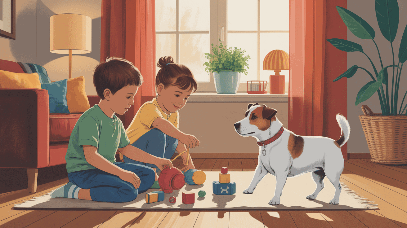 Jack russell terrier caractère avec enfants famille