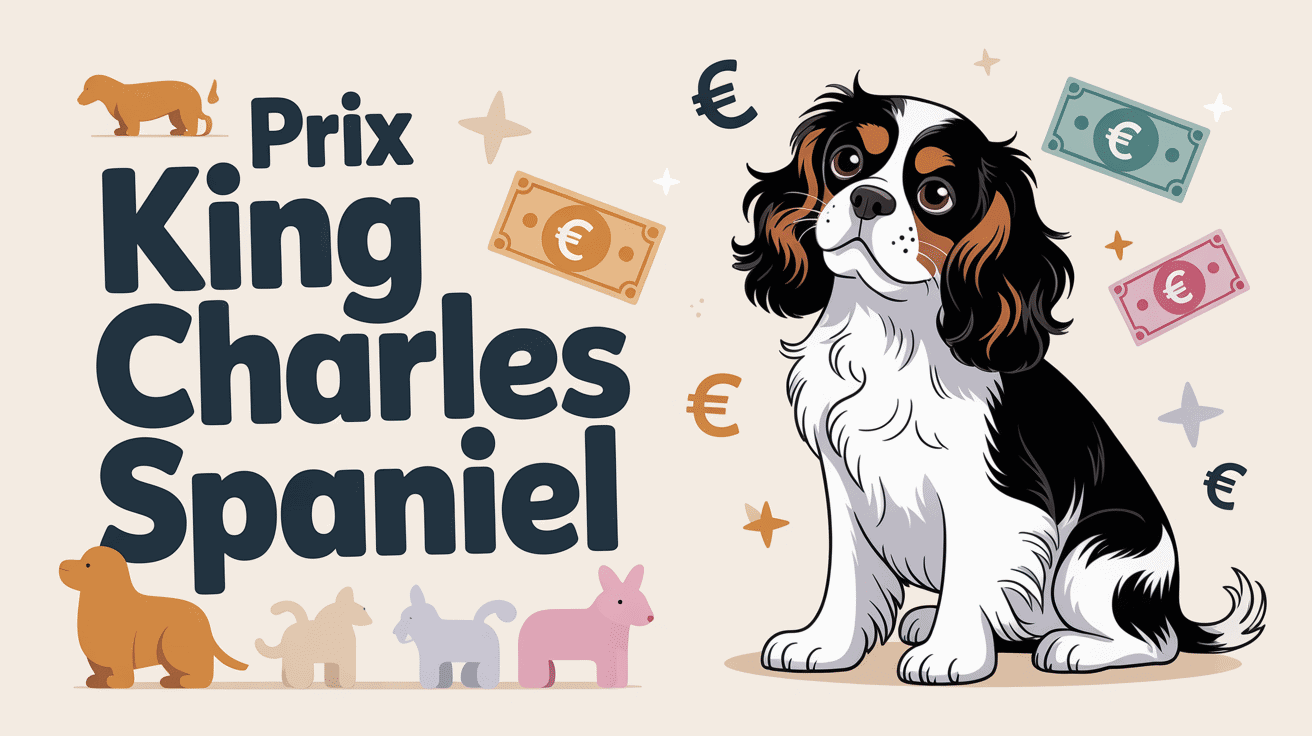 king charles prix illustration chiot et euros