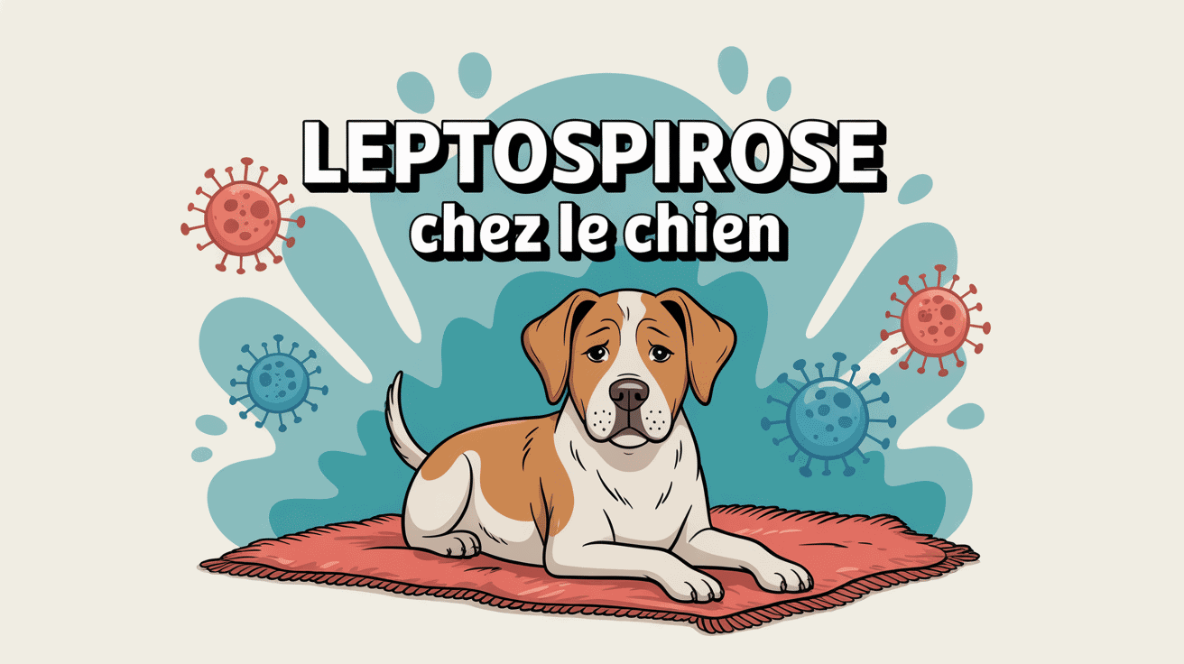 leptospirose chien symptômes chien fatigué illustration