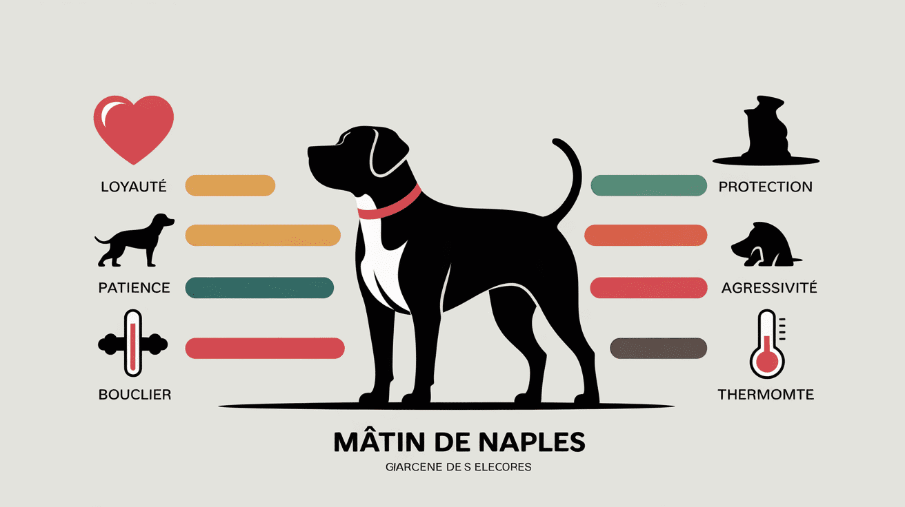 mâtin de naples dangereux caractere infographie moderne