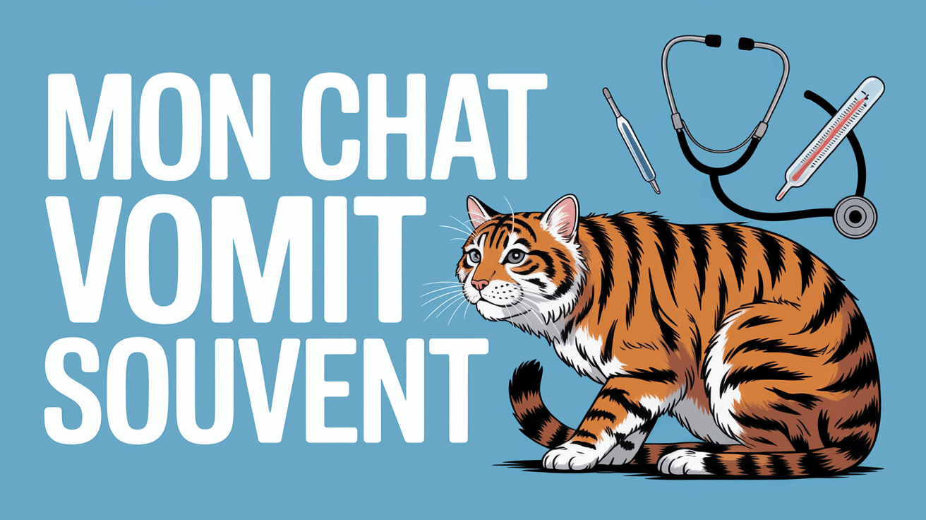 Mon chat n'arrête pas de vomir, image vétérinaire illustrative