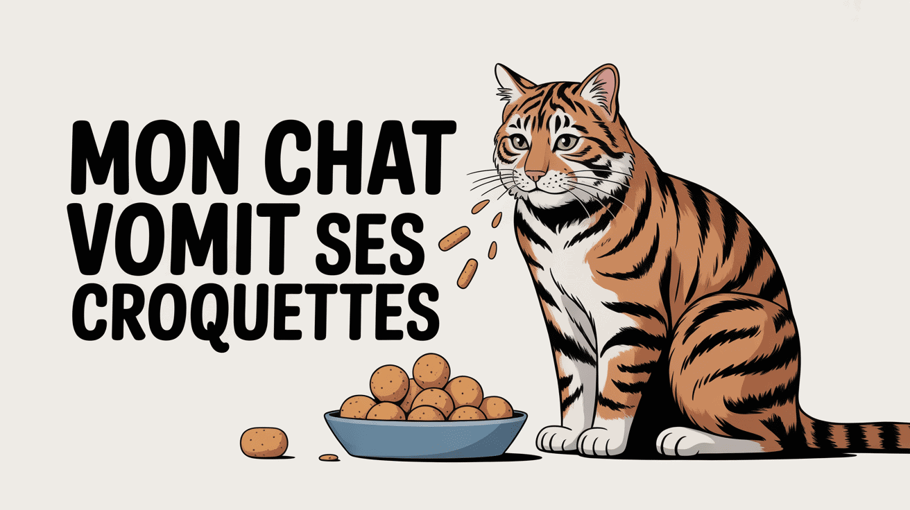 mon chat vomit ses croquettes devant gamelle