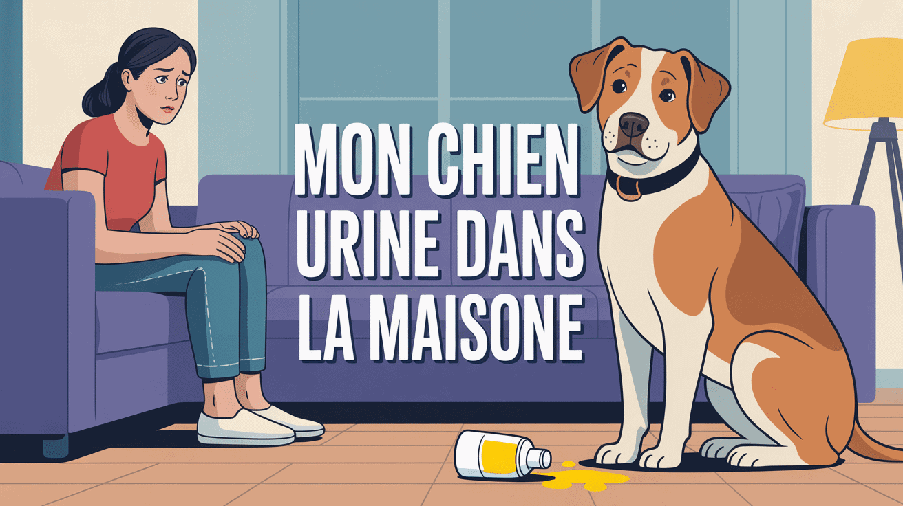 mon chien fait pipi dans la maison illustration salon