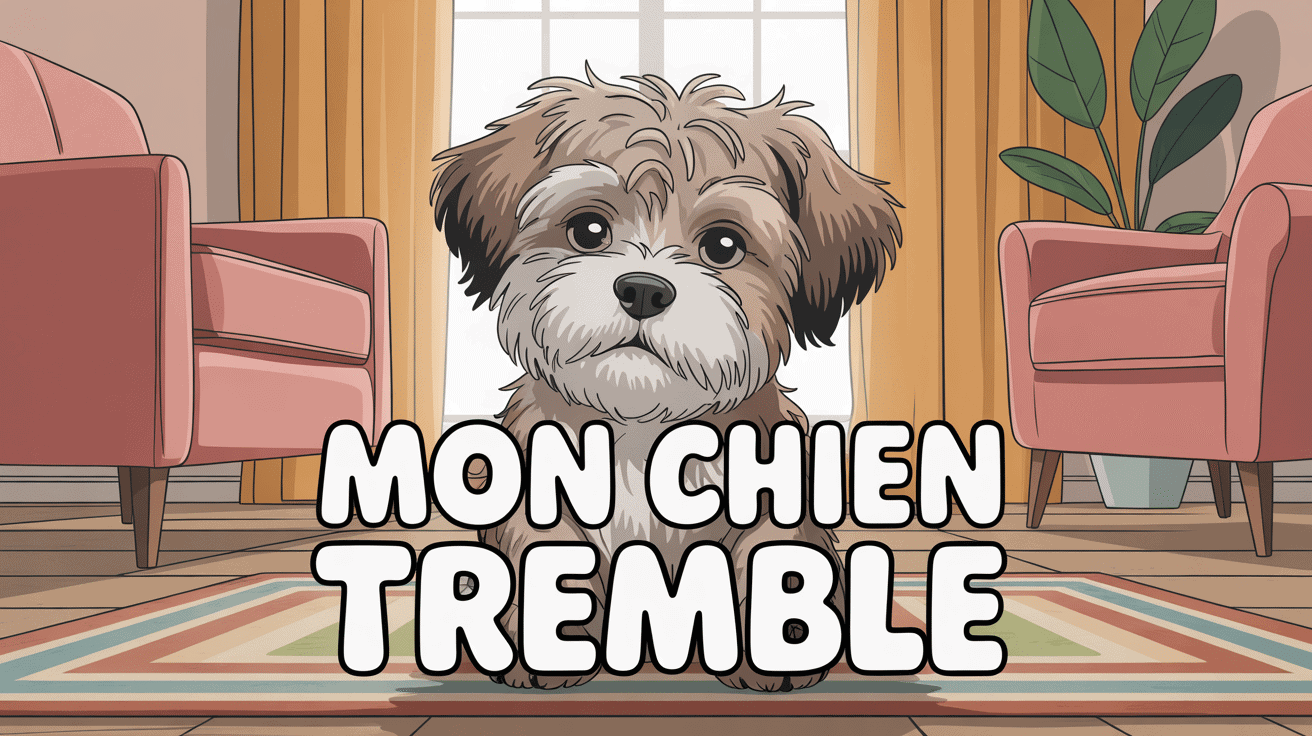 Mon chien tremble pourquoi petit chien inquiet sur tapis