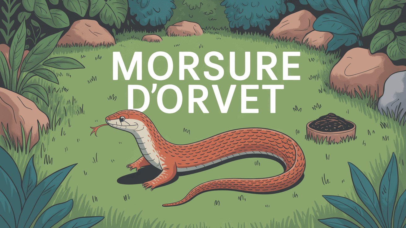 orvet morsure paisible dans jardin
