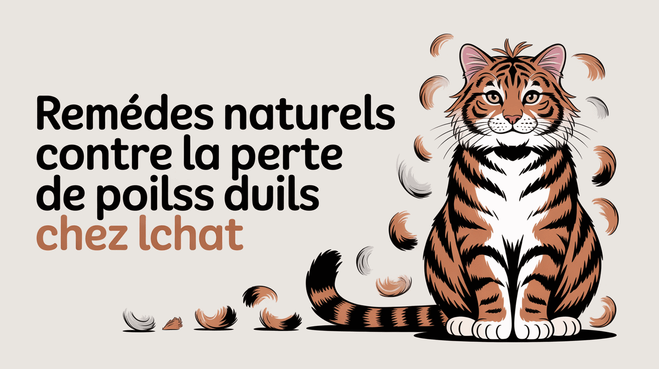 Perte de poil chat remède naturel, chat tigré et touffes de poils