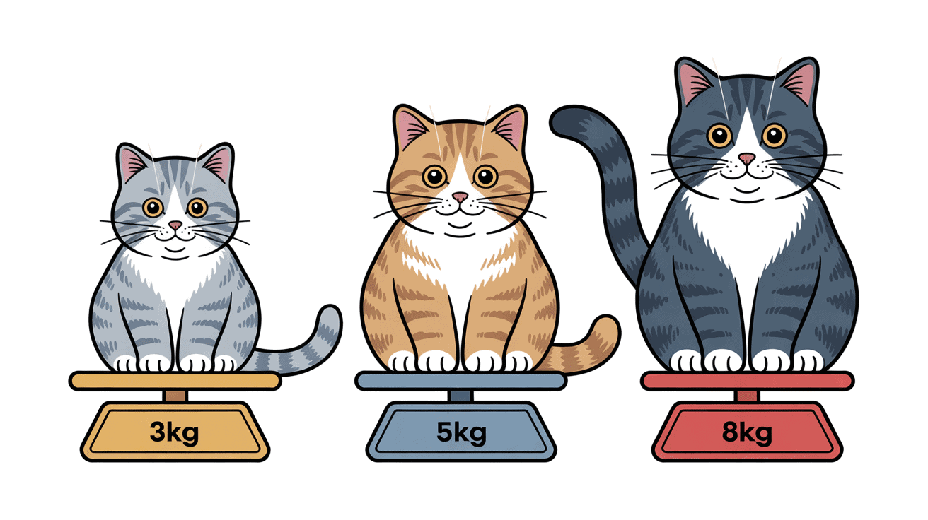 poids chat races balances
