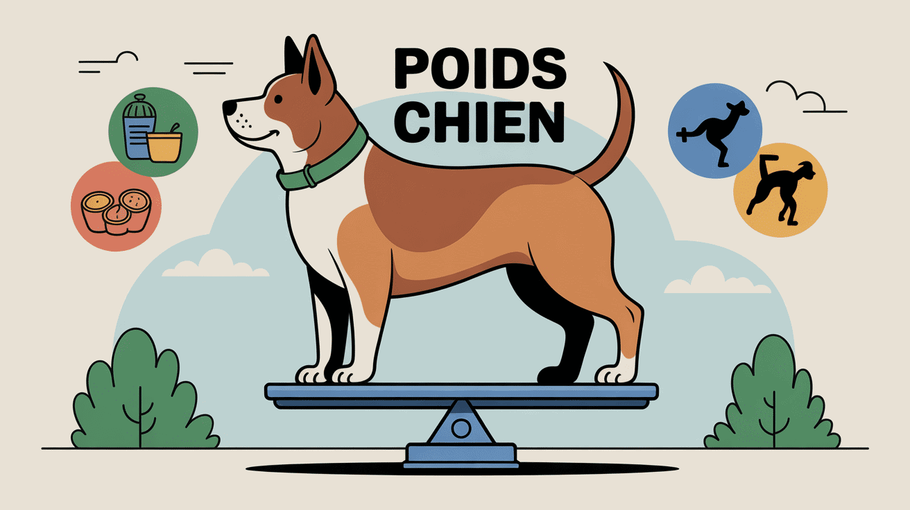 Chien sur balance vétérinaire poids chien