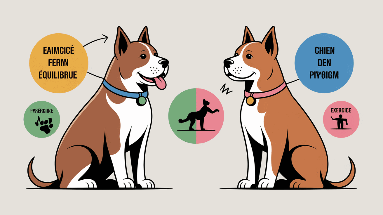 Poids chien surpoids et poids idéal infographie